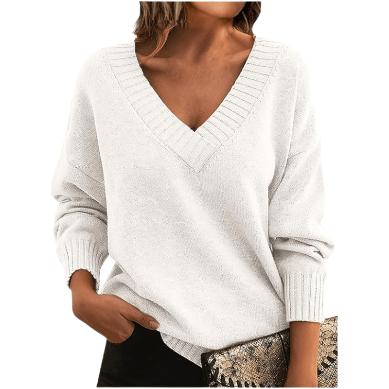 Chic V-Neck Cashmere Sweater | Perfect for Everyday Wear