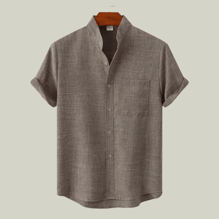 Machu Picchu - Solid Color Cotton Button Up