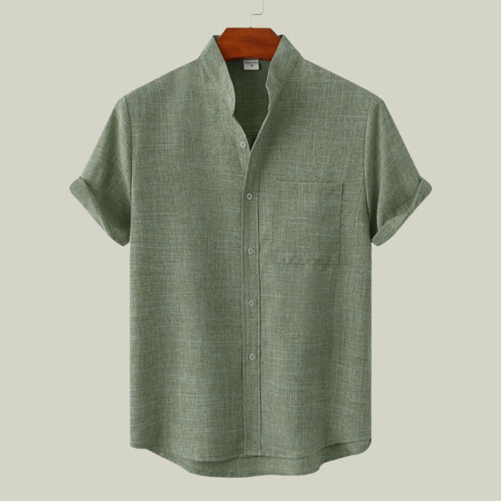 Machu Picchu - Solid Color Cotton Button Up