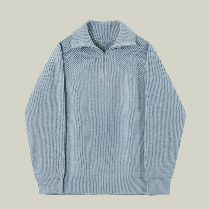 Azure Quarter-Zip Sweater