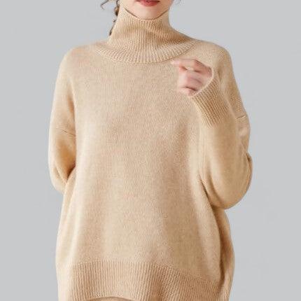 BritsMode | Women's Classy Cashmere Sweater Turtle Neck Pullover