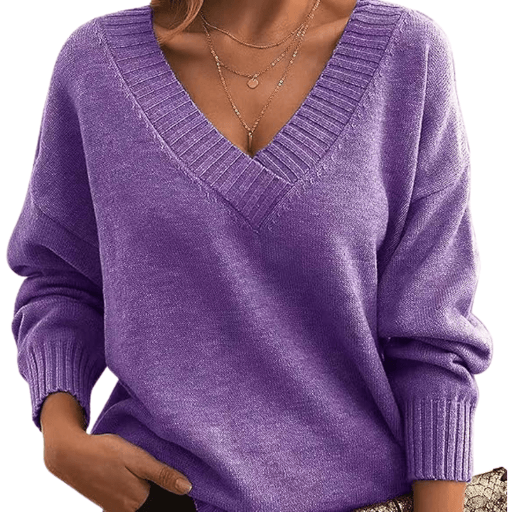 Chic V-Neck Cashmere Sweater | Perfect for Everyday Wear