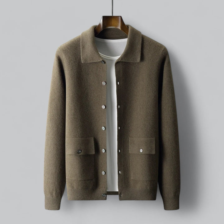 BritsMode | Fine Cashmere Cardigan Premium Polo Jacket