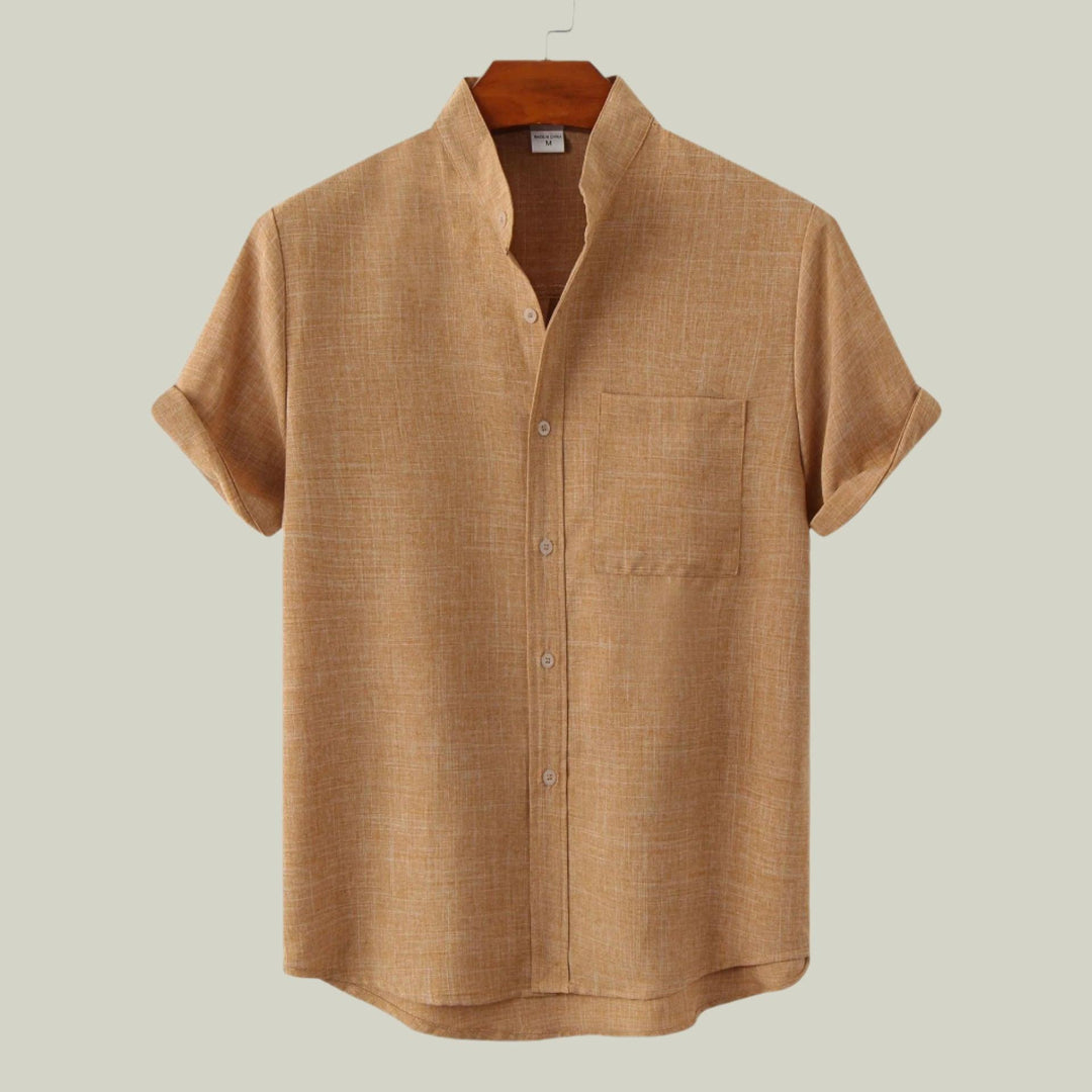 Machu Picchu - Solid Color Cotton Button Up