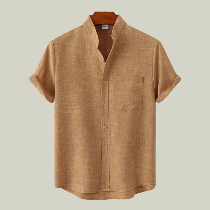 Machu Picchu - Solid Color Cotton Button Up