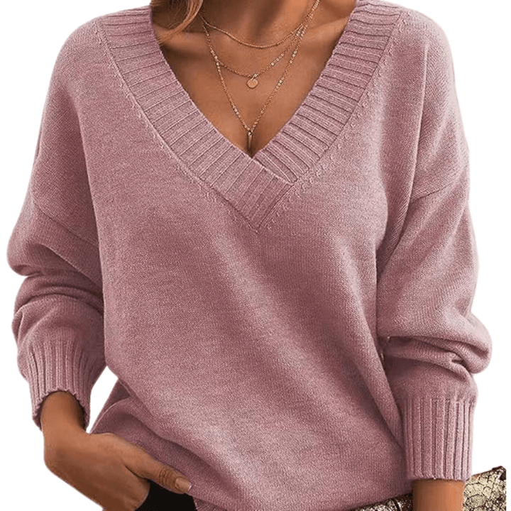 Chic V-Neck Cashmere Sweater | Perfect for Everyday Wear