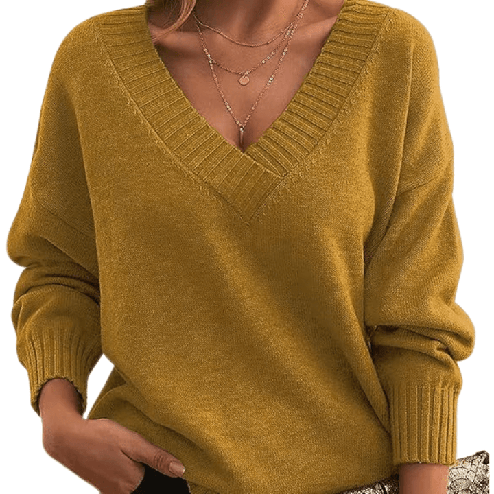 Chic V-Neck Cashmere Sweater | Perfect for Everyday Wear