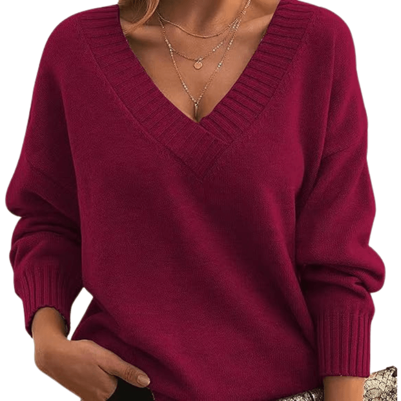 Chic V-Neck Cashmere Sweater | Perfect for Everyday Wear