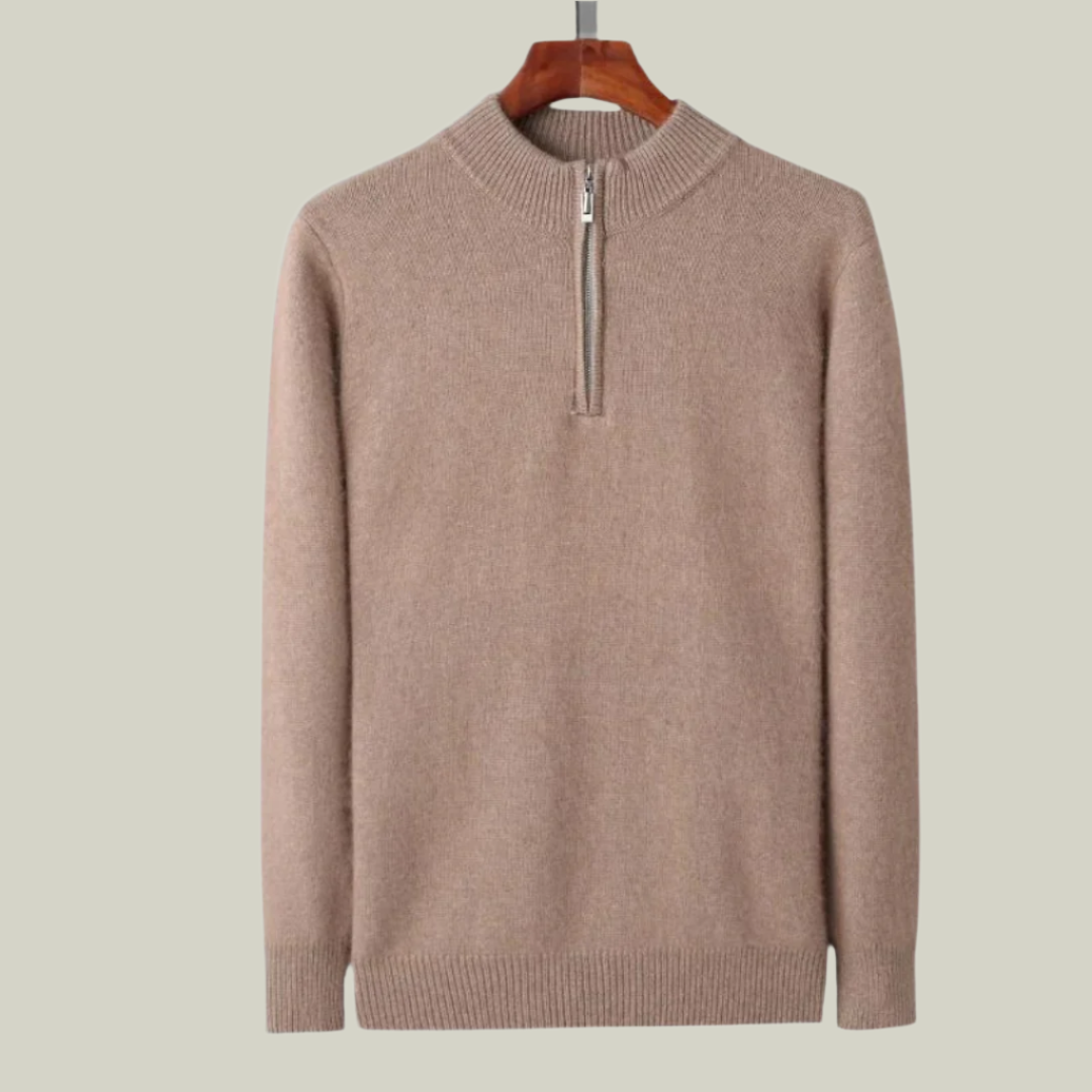 100% CASHMERE ZIP UP