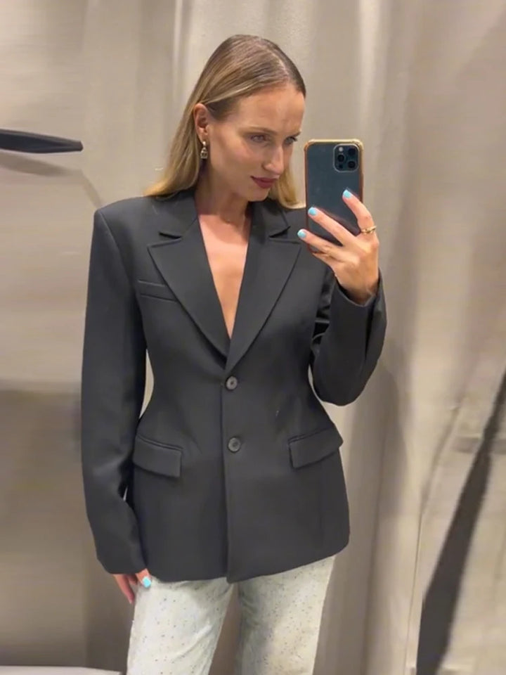 Women's Elegant Slim Suit Jacket – Chic & Stylish for Any Occasion