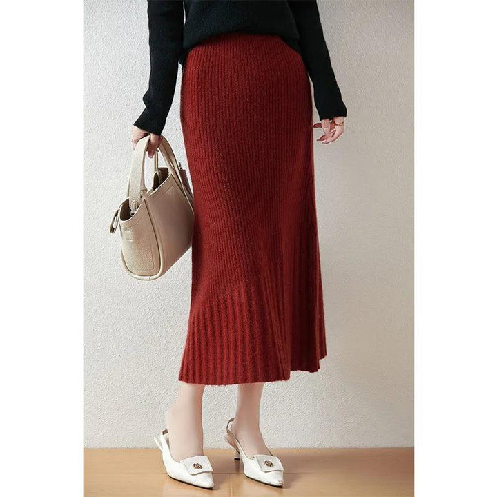 Women's 100% Merino Wool Fishtail Skirt – Elegant, Soft & Warm