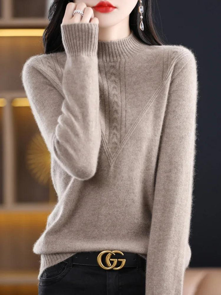 Women’s 100% Merino Wool O-Neck Cashmere Pullover
