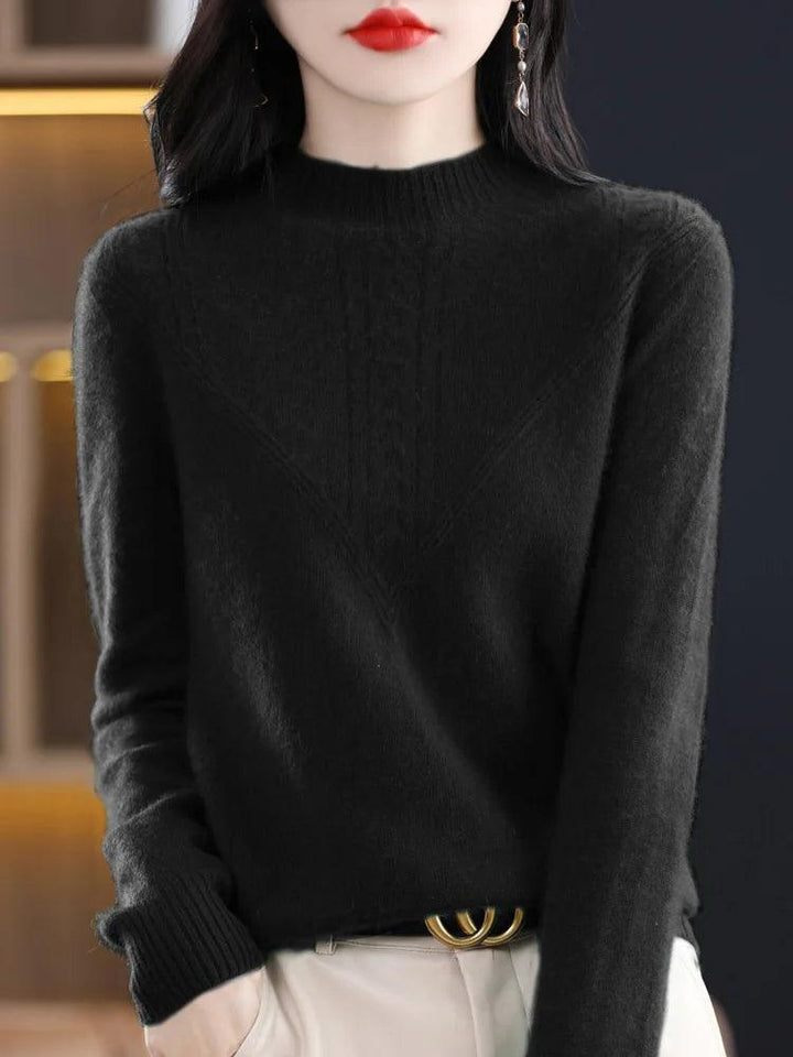 Women’s 100% Merino Wool O-Neck Cashmere Pullover