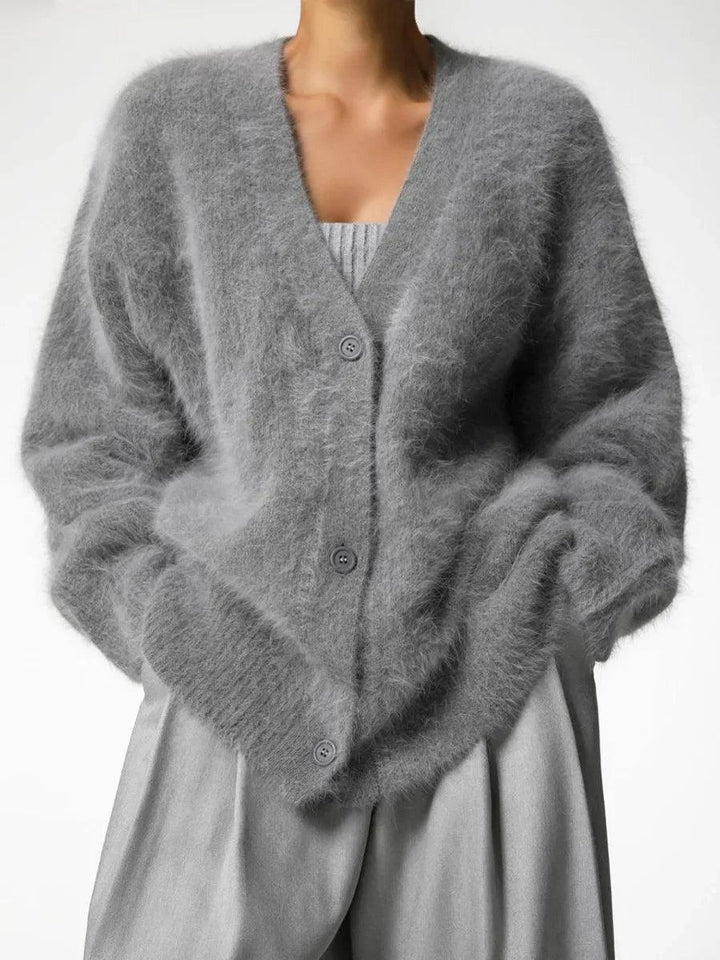 Women's Elegant Knitted Cardigan – Long Sleeve, Single-Breasted, Soft & Flexible Sweater