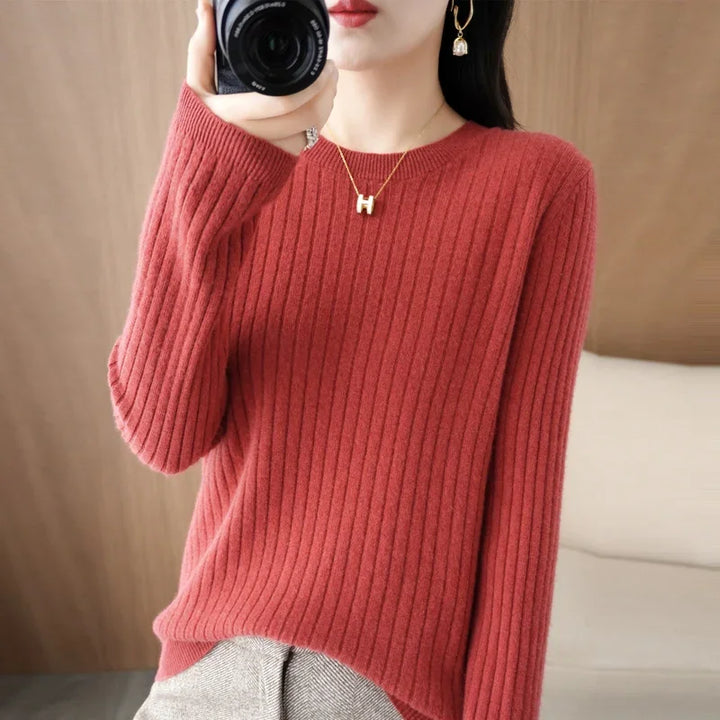 Women Sweaters Long Sleeve Striped Sweater – Cozy & Stylish