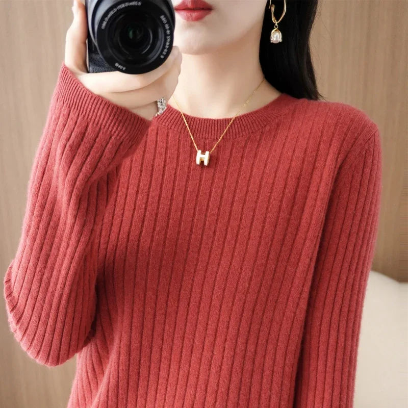 Women Sweaters Long Sleeve Striped Sweater – Cozy & Stylish