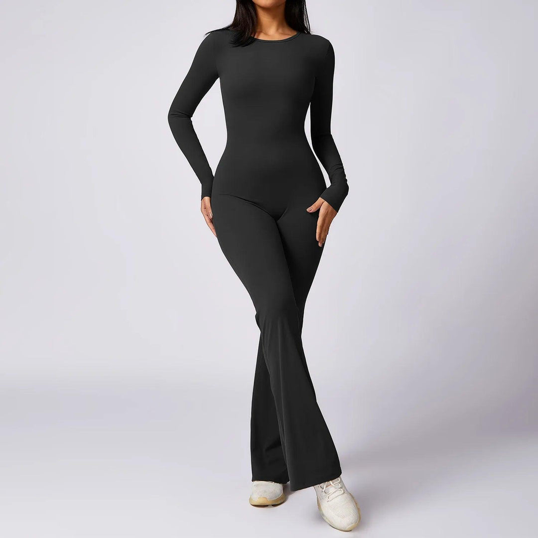 Jumpsuit Long Sleeves Gym Set – Women's Yoga Suit