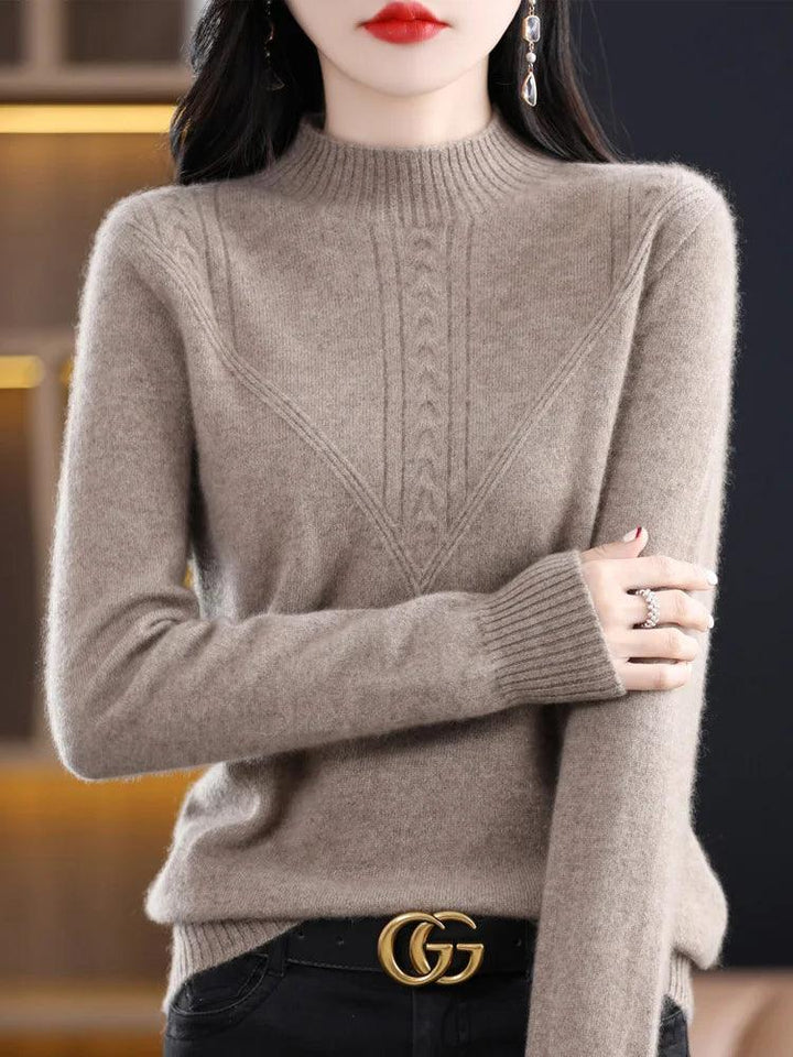Women’s 100% Merino Wool O-Neck Cashmere Pullover