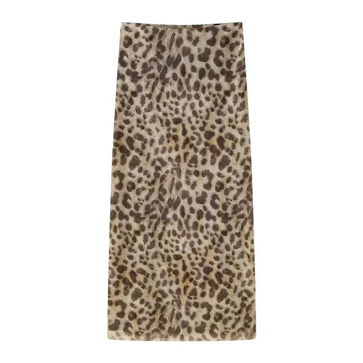 Women's Leopard Print Midi Skirt – Elegant & Chic for Any Occasion