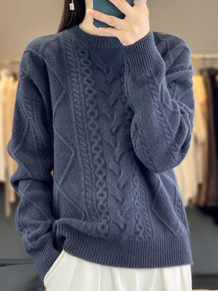 Addonee Women’s 100% Merino Wool Cashmere Sweater