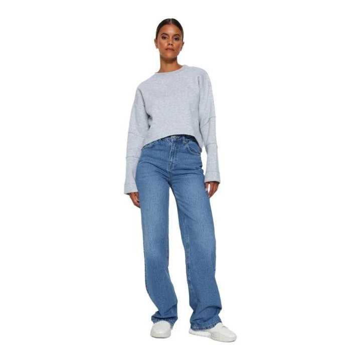 Women's High-Waist Wide-Leg Denim Jeans – Casual & Trendy