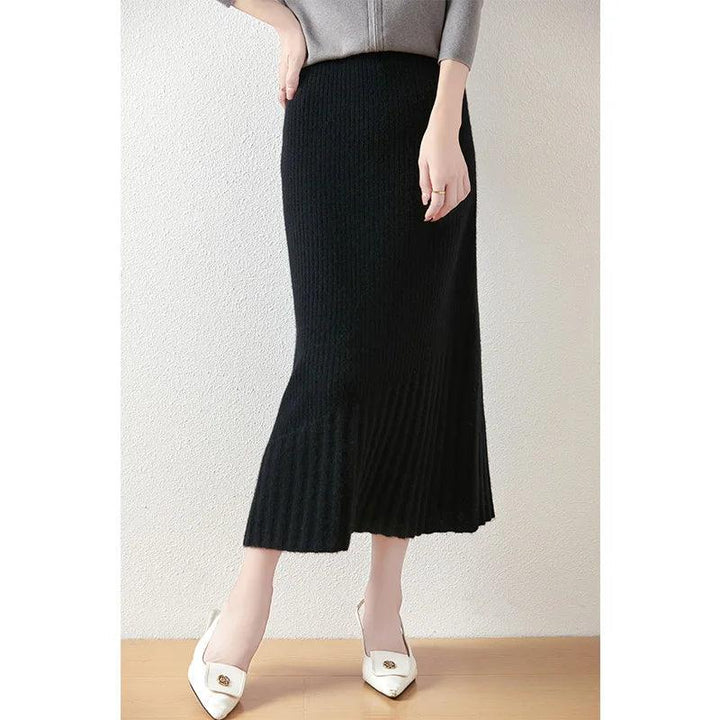 Women's 100% Merino Wool Fishtail Skirt – Elegant, Soft & Warm