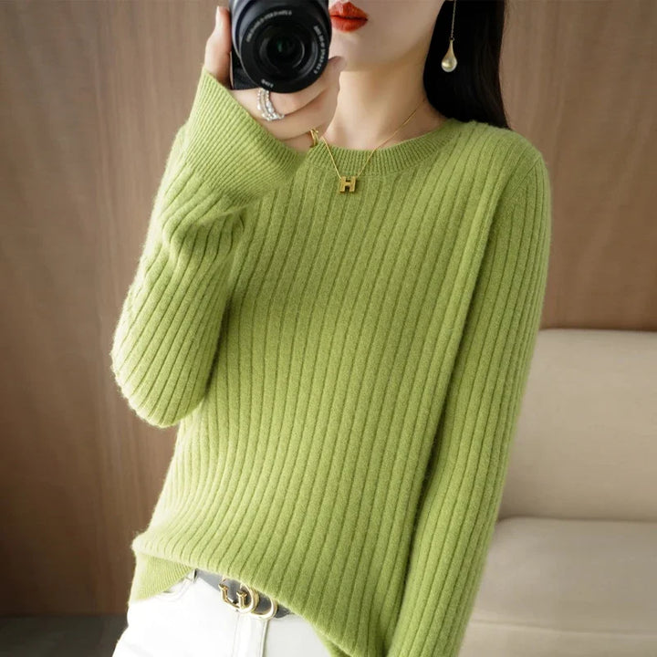 Women Sweaters Long Sleeve Striped Sweater – Cozy & Stylish