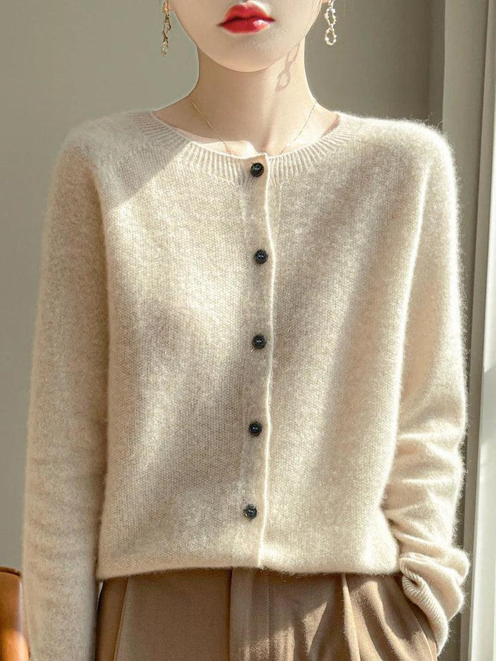 Spring Women's 100% Merino Wool Cardigan