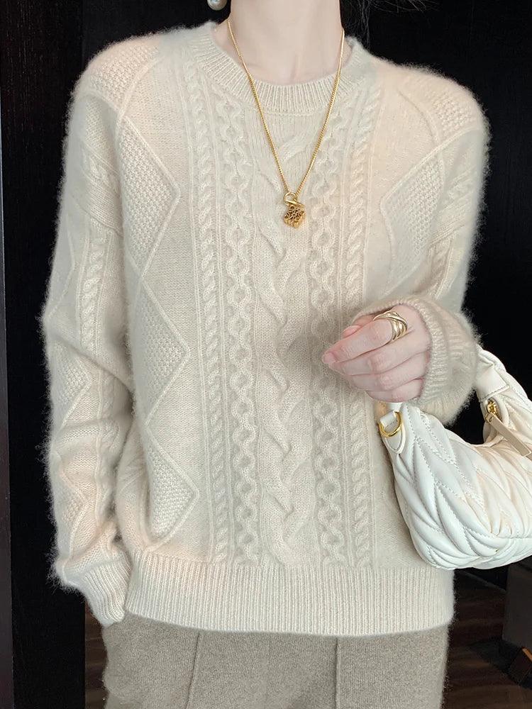 Addonee Women’s 100% Merino Wool Cashmere Sweater