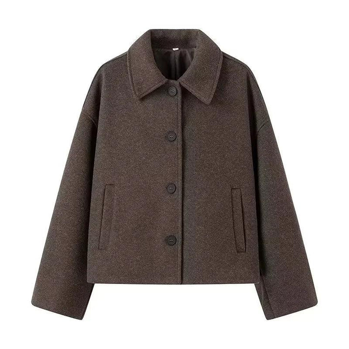 Women's Fleece Short Coat – Chic & Warm Single-Breasted Jacket for Autumn 2025