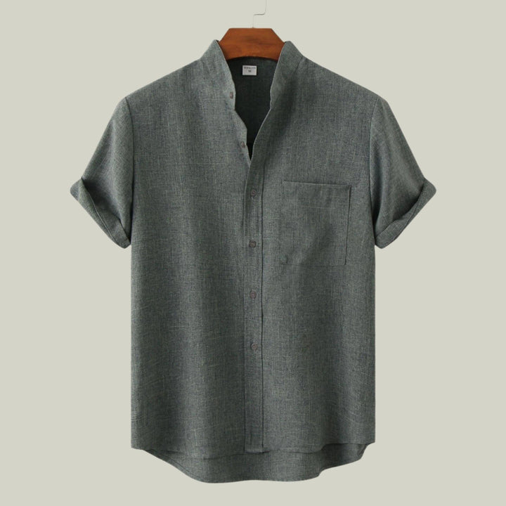 Machu Picchu - Solid Color Cotton Button Up