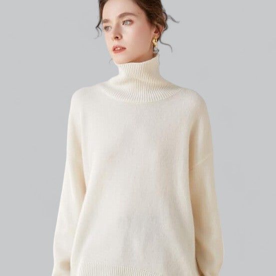 BritsMode | Women's Classy Cashmere Sweater Turtle Neck Pullover