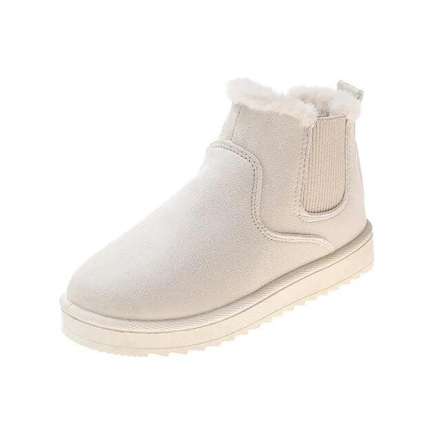 Women's  trendy slip-on snow boots