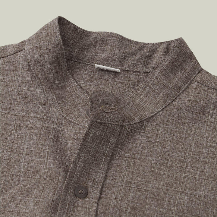 Machu Picchu - Solid Color Cotton Button Up