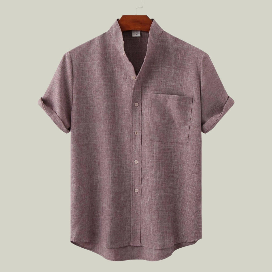 Machu Picchu - Solid Color Cotton Button Up