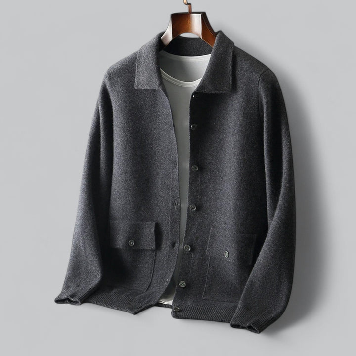 BritsMode | Fine Cashmere Cardigan Premium Polo Jacket