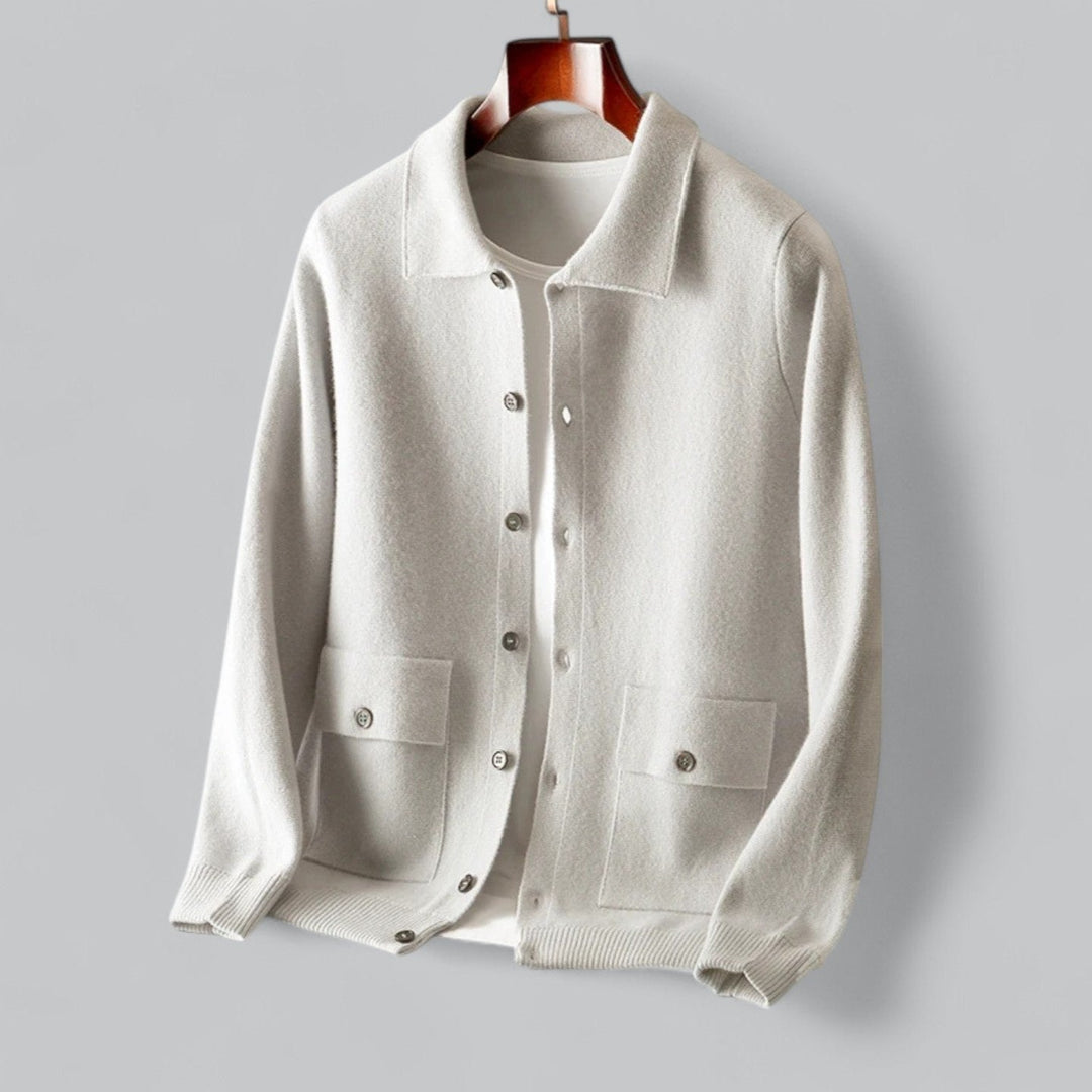 BritsMode | Fine Cashmere Cardigan Premium Polo Jacket